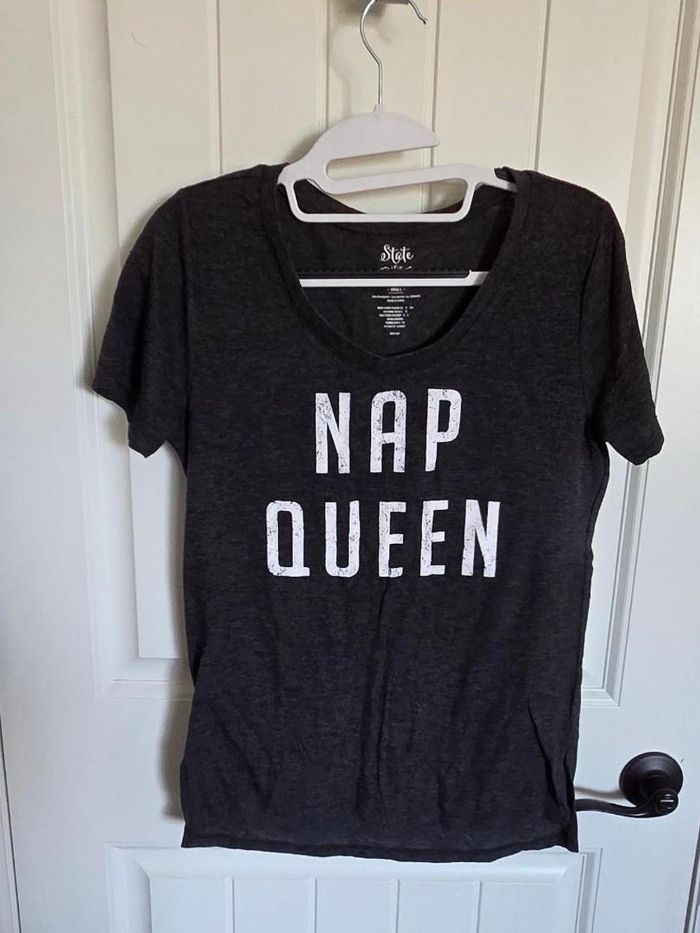 STATE Black 'NAP QUEEN' Short Sleeve Graphic Tee